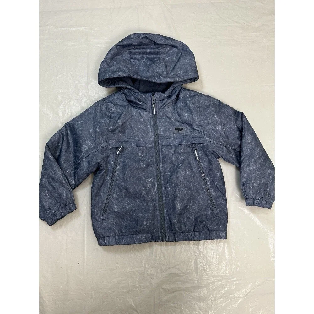 Oshkosh B'Gosh Boys Jacket Size 4T Water Resistant ,wind Protection Blue